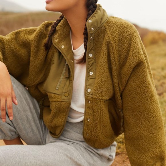 Free People Hit The Slopes Fleece Jacket - Picture 2 of 7